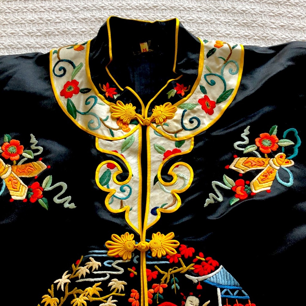 Vintage Silk Embroidered Jacket - Picture 1 of 11